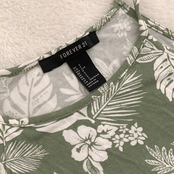 F21 Floral Green Dress - Picture 3 of 3